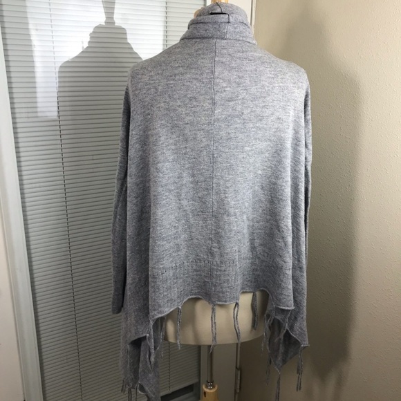 M.Fredric gray open waterfall cardigan S/M - Picture 3 of 6